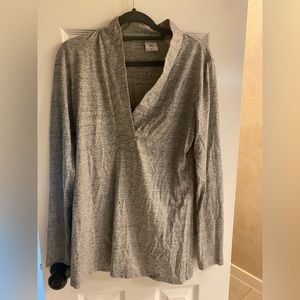 Cabi #3060 Fleck Grey Placket T